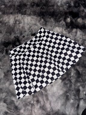 Black & White Checkerboard Skater Skirt🎱